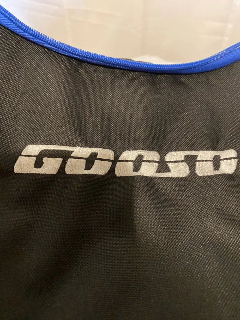 GOOSO Golf Driver Disc Black Backpack/Bag with Blue Trim